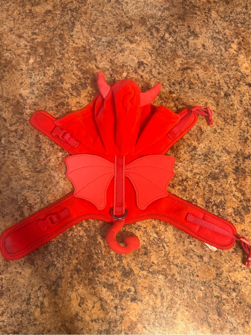 Red Devil Wing Pet Costume Harness XS